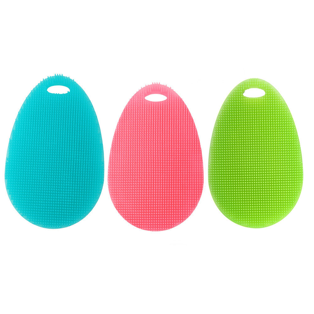 Silicone Dish Washing Sponge Scrubber Kitchen Cleaning